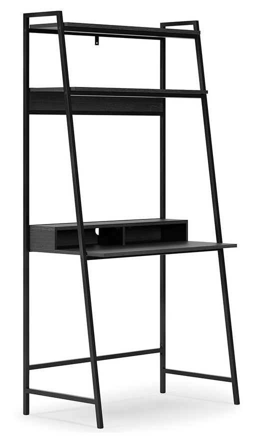 Yarlow - Black - Home Office Desk and Shelf - Premium Computer Desks from Signature Design by Ashley® - Just $218! Shop now at Furniture Wholesale Plus  We are the best furniture store in Nashville, Hendersonville, Goodlettsville, Madison, Antioch, Mount Juliet, Lebanon, Gallatin, Springfield, Murfreesboro, Franklin, Brentwood