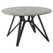 Neil - 5 Piece Round Dining Table Set Concrete - Gunmetal – 5 Piece Dining Room Sets by CoasterEveryday at Furniture Wholesale Plus , Nashville furniture store