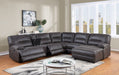 Ogden - 5 Piece Sectional - Black – Reclining Sectionals by Steve Silver Furniture at Furniture Wholesale Plus , Nashville furniture store