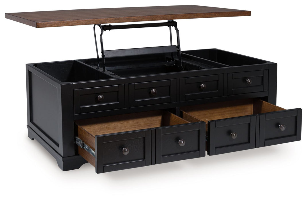 Wildenauer - Lift Top Cocktail Table - Brown / Black – Cocktail Tables by Signature Design by Ashley® at Furniture Wholesale Plus , Nashville furniture store