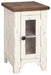 Wystfield - Chair Side End Table - White / Brown – Chair Side Tables by Signature Design by Ashley® at Furniture Wholesale Plus , Nashville furniture store