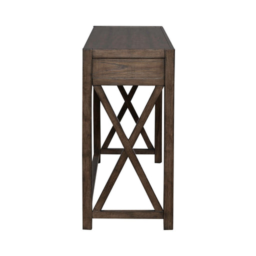 Lennox - Console Bar Table - Weathered Chestnut – Console Tables by Liberty Furniture at Furniture Wholesale Plus , Nashville furniture store