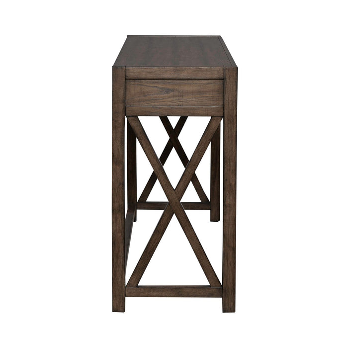 Lennox - Console Bar Table - Weathered Chestnut – Console Tables by Liberty Furniture at Furniture Wholesale Plus , Nashville furniture store