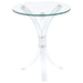 Laning - Round Glass Top Acrylic Side Table - Clear – Side Tables by CoasterEveryday at Furniture Wholesale Plus , Nashville furniture store
