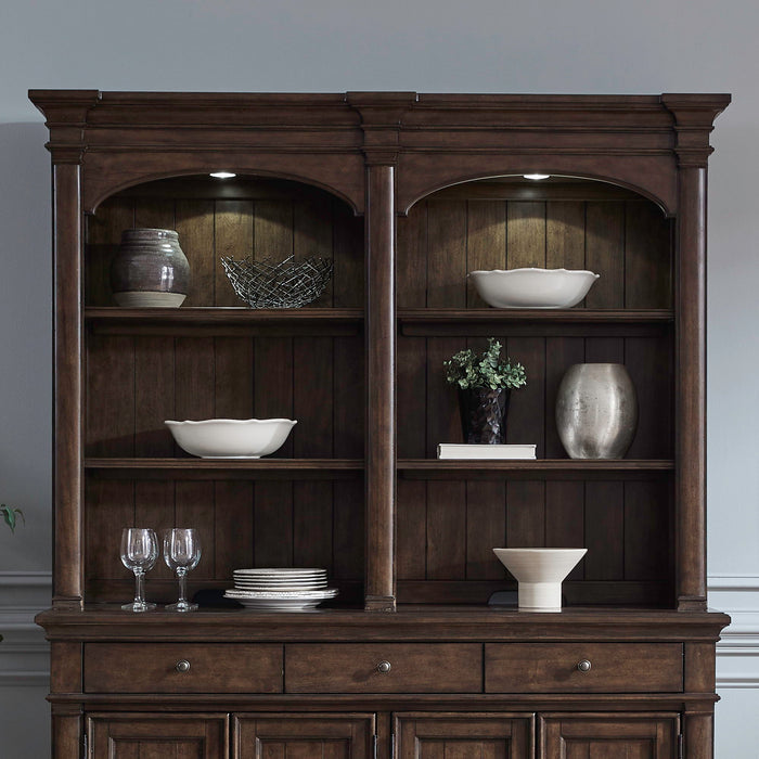 Arden Road - Buffet Hutch - Satin Cherry – Hutches by Liberty Furniture at Furniture Wholesale Plus , Nashville furniture store