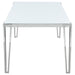 Pauline - Rectangular Glass Top Dining Table - Chrome – Dining Tables by CoasterElevations at Furniture Wholesale Plus , Nashville furniture store