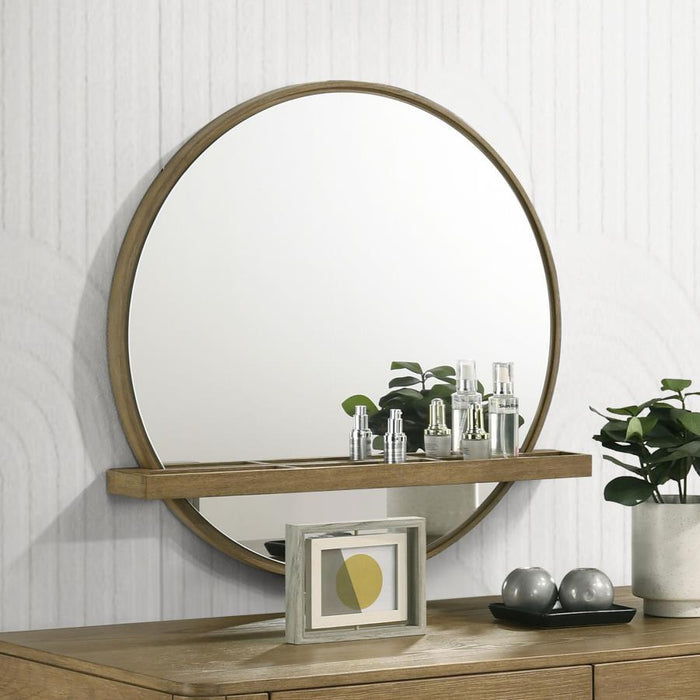 Arini - Round Vanity Wall Mirror With Shelf - Premium Vanity Mirrors from CoasterElevations - Just $259! Shop now at Furniture Wholesale Plus  We are the best furniture store in Nashville, Hendersonville, Goodlettsville, Madison, Antioch, Mount Juliet, Lebanon, Gallatin, Springfield, Murfreesboro, Franklin, Brentwood