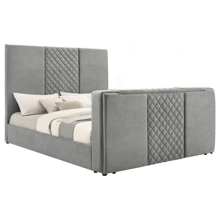 Tara - Upholstered Panel TV Bed – Upholstered Beds by Coaster Fine Furniture at Furniture Wholesale Plus , Nashville furniture store