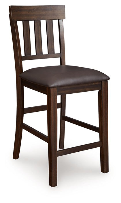 Haddigan - Upholstered Barstool (Set of 2) - Dark Brown – Stool Sets by Signature Design by Ashley® at Furniture Wholesale Plus , Nashville furniture store