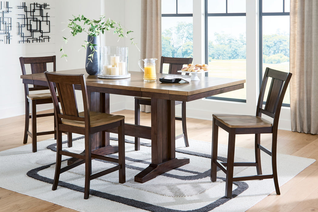 Rylandeen - Counter Height Extension Dining Table Set – 5 Piece Dining Room Sets by Signature Design by Ashley® at Furniture Wholesale Plus , Nashville furniture store