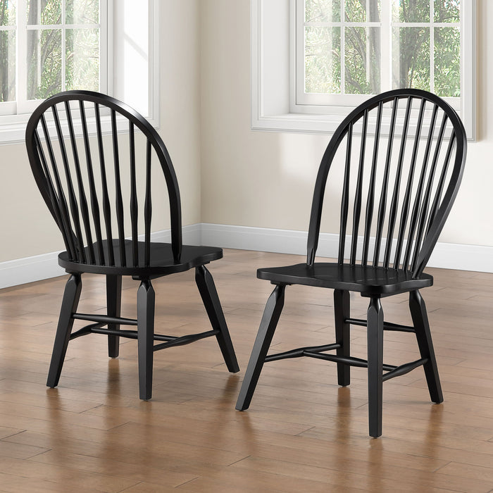Sommerset - Windsor Chair - Black – Side Chairs by Steve Silver Furniture at Furniture Wholesale Plus , Nashville furniture store