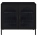 Jess - 2-Door Arched Fluted Glass Accent Cabinet - Black – Accent Cabinets by Coaster Fine Furniture at Furniture Wholesale Plus , Nashville furniture store