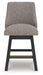 Neymorton - Upholstered Swivel Barstool (Set of 2) - Dark Grayish Brown – Stool Sets by Signature Design by Ashley® at Furniture Wholesale Plus , Nashville furniture store