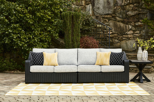 Beachcroft - Black / Light Gray - 2-Piece Outdoor Loveseat with Cushion - Premium Loveseats from Signature Design by Ashley® - Just $1758! Shop now at Furniture Wholesale Plus  We are the best furniture store in Nashville, Hendersonville, Goodlettsville, Madison, Antioch, Mount Juliet, Lebanon, Gallatin, Springfield, Murfreesboro, Franklin, Brentwood
