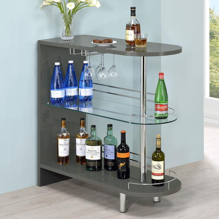 Adolfo - Rectangular 2-Tier Home Bar Table - Premium Home Bars from CoasterEssence - Just $289! Shop now at Furniture Wholesale Plus  We are the best furniture store in Nashville, Hendersonville, Goodlettsville, Madison, Antioch, Mount Juliet, Lebanon, Gallatin, Springfield, Murfreesboro, Franklin, Brentwood