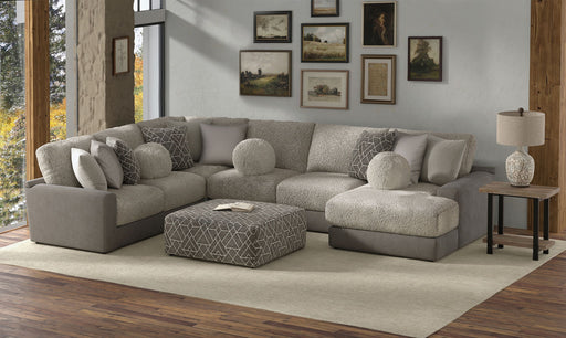 Canyon - 4 Piece Sectional With Cuddler Seat Cushions, Included Accent Pillows And Cocktail Ottoman (Right Side Facing Chaise) - Umber – 2 Piece Living Room Sets by Jackson at Furniture Wholesale Plus , Nashville furniture store