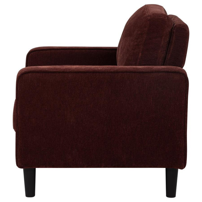 Ruth - Upholstered Track Arm Accent Chair – Arm Chairs by Coaster Fine Furniture at Furniture Wholesale Plus , Nashville furniture store
