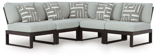 Beachloft - 5-Piece Outdoor Sectional - Black / Gray – Stationary Sectionals by Signature Design by Ashley® at Furniture Wholesale Plus , Nashville furniture store