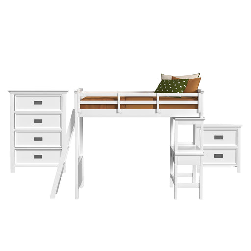 Hampton Kids - Loft With Ladder And Desk With Speaker Bedroom Set – 3 Piece Bedroom Sets by Elements International at Furniture Wholesale Plus , Nashville furniture store