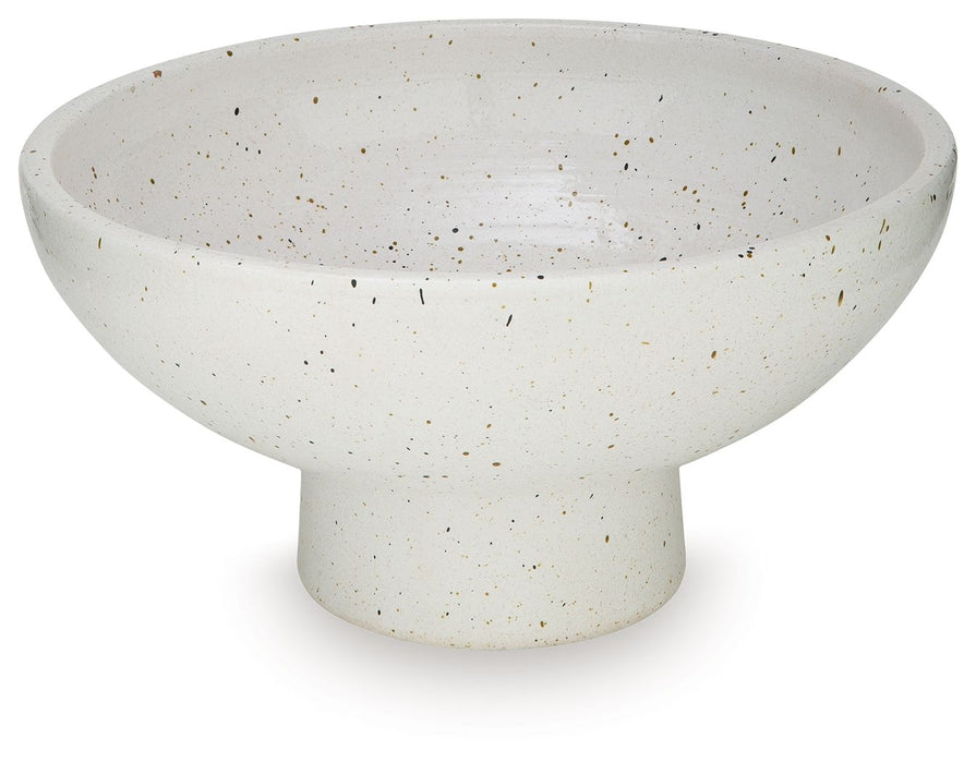 Dallinworth - Bowl - White / Black – Plates & Bowls by Signature Design by Ashley® at Furniture Wholesale Plus , Nashville furniture store