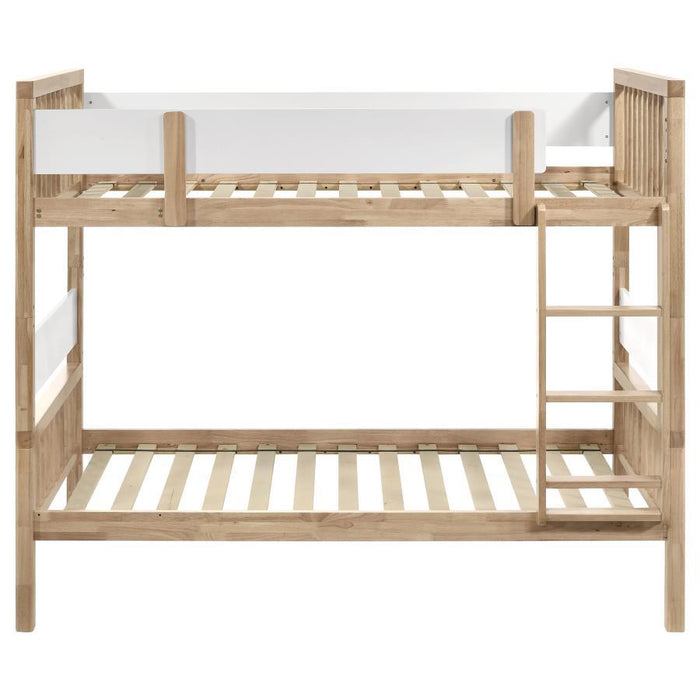 Dakota - Wood Twin Over Twin Bunk Bed - Natural – Bunk Beds by Coaster Fine Furniture at Furniture Wholesale Plus , Nashville furniture store