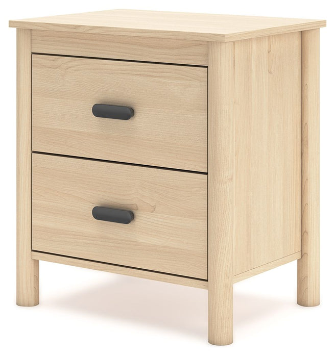Cabinella - Two Drawer Night Stand - Tan – Accent Nightstands by Signature Design by Ashley® at Furniture Wholesale Plus , Nashville furniture store