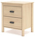 Cabinella - Two Drawer Night Stand - Tan – Accent Nightstands by Signature Design by Ashley® at Furniture Wholesale Plus , Nashville furniture store