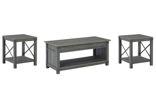 Freedan - 3 Pc. - Coffee Table, 2 End Tables - Grayish Brown – Table Sets by Signature Design by Ashley® at Furniture Wholesale Plus , Nashville furniture store