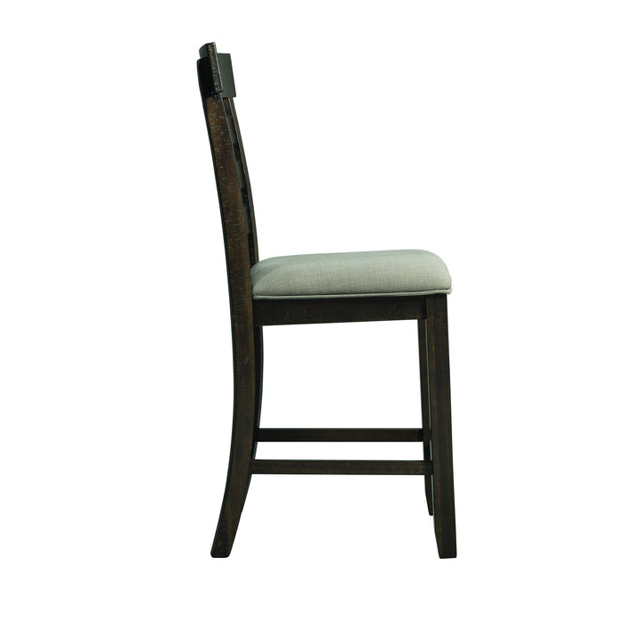 Colorado - Counter Side Chair With Cushion Seat (Set of 2) - Charcoal – Chair Sets by Elements International at Furniture Wholesale Plus , Nashville furniture store