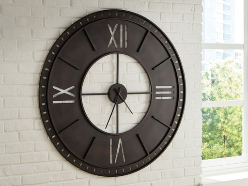 Lytle - Wall Clock - Antique Brown – Wall Clocks by Signature Design by Ashley® at Furniture Wholesale Plus , Nashville furniture store