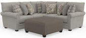 Livingston - Sectional With Comfort Coil Seating, 40" Cocktail Ottoman And Accent Pillows Included – 2 Piece Living Room Sets by Jackson at Furniture Wholesale Plus , Nashville furniture store