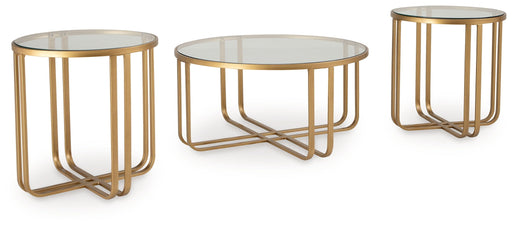 Milloton - Occasional Table Set (Set of 3) - Gold – Table Sets by Signature Design by Ashley® at Furniture Wholesale Plus , Nashville furniture store