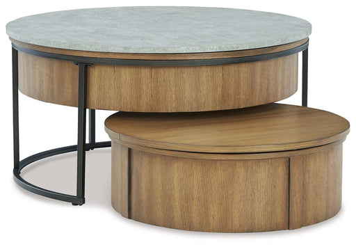 Fridley - Nesting Cocktail Tables (Set of 2) - Gray / Brown / Black – Nesting Tables by Signature Design by Ashley® at Furniture Wholesale Plus , Nashville furniture store