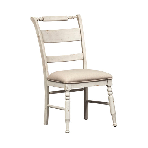 Whitney - Slat Back Side Chair - Antique Linen / Weathered Gray – Side Chairs by Liberty Furniture at Furniture Wholesale Plus , Nashville furniture store