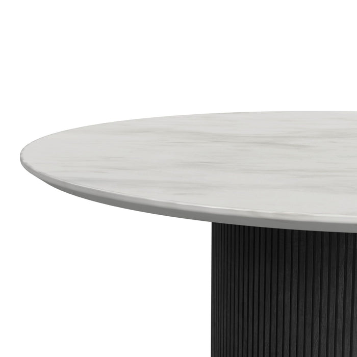 Sylvie - Round Dining Table With Faux Marble Top – Dining Tables by Elements International at Furniture Wholesale Plus , Nashville furniture store
