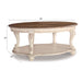 Realyn - Oval Cocktail Table - White / Brown – Cocktail Tables by Signature Design by Ashley® at Furniture Wholesale Plus , Nashville furniture store