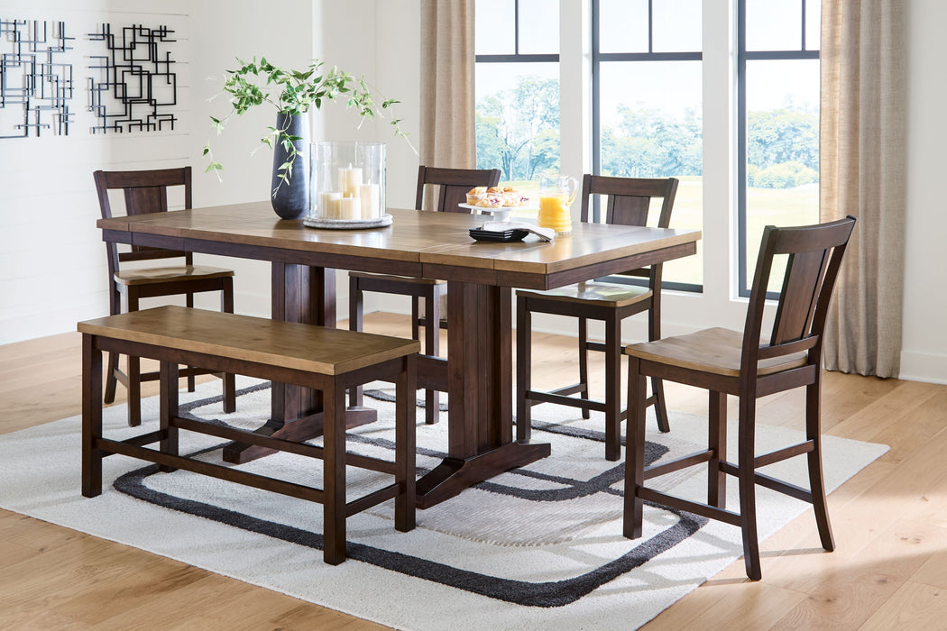 Rylandeen - Counter Height Extension Dining Table Set – 5 Piece Dining Room Sets by Signature Design by Ashley® at Furniture Wholesale Plus , Nashville furniture store