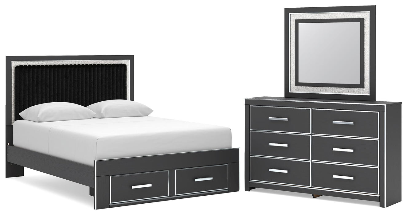 Zuraleus - Upholstered Panel Platform Storage Bedroom Set – 3 Piece Bedroom Sets by Signature Design by Ashley® at Furniture Wholesale Plus , Nashville furniture store