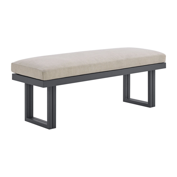 Playa - Dining Bench - Dark Gray / Beige – Benches by Elements International at Furniture Wholesale Plus , Nashville furniture store