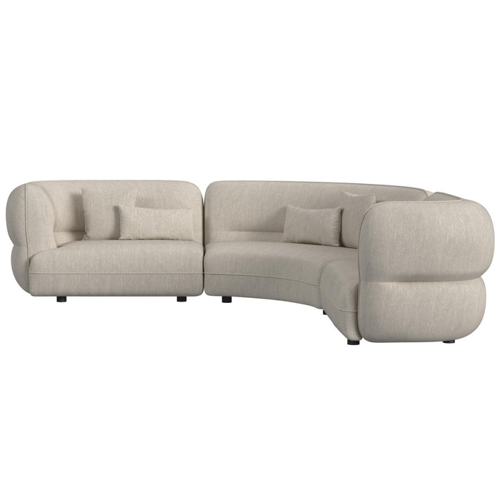 Four Seasons - Sectional Set With 6 Pillows - Camel – Stationary Sectionals by Elements International at Furniture Wholesale Plus , Nashville furniture store