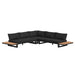 Cabana - Three Piece Outdoor Living Set - Black – Stationary Sectionals by Elements International at Furniture Wholesale Plus , Nashville furniture store