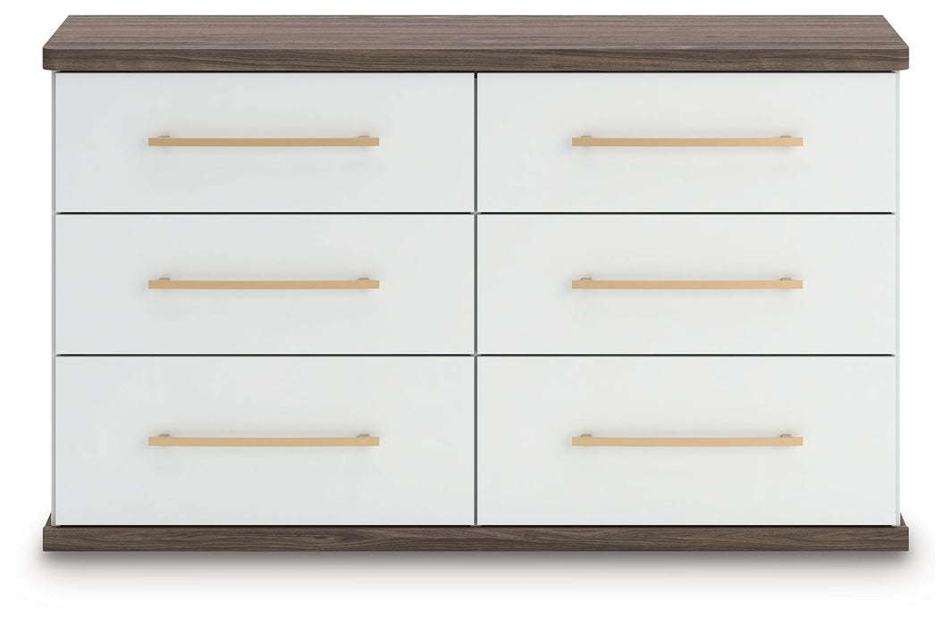 Kendanport - 3 Pc. - Dresser And 2 Nightstands - Brown / White – 3 Piece Bedroom Sets by Signature Design by Ashley® at Furniture Wholesale Plus , Nashville furniture store