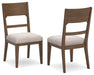 Cabalynn - Dining Uph Side Chair (Set of 2) - Oatmeal / Light Brown – Chair Sets by Signature Design by Ashley® at Furniture Wholesale Plus , Nashville furniture store