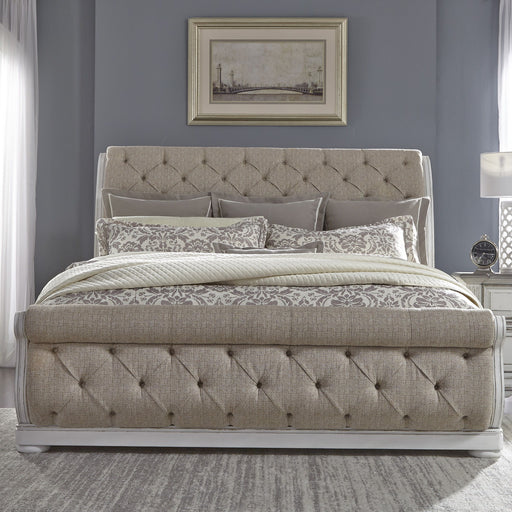 Abbey Park - Sleigh Bed – Upholstered Beds by Liberty Furniture at Furniture Wholesale Plus , Nashville furniture store