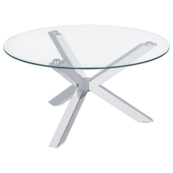 Kenzie - Round Tempered Glass Top Table – End Tables by Coaster Fine Furniture at Furniture Wholesale Plus , Nashville furniture store