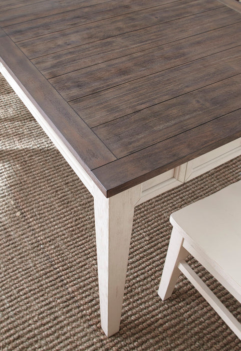 Cayla - Table - Dark Oak & White – Dining Tables by Steve Silver Furniture at Furniture Wholesale Plus , Nashville furniture store