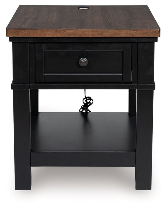 Wildenauer - Rectangular End Table - Brown / Black – End Tables by Signature Design by Ashley® at Furniture Wholesale Plus , Nashville furniture store