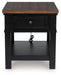 Wildenauer - Rectangular End Table - Brown / Black – End Tables by Signature Design by Ashley® at Furniture Wholesale Plus , Nashville furniture store