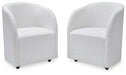 Rowanbeck - Dining Upholstered Arm Chair (Set of 2) - Ivory – Chair Sets by Signature Design by Ashley® at Furniture Wholesale Plus , Nashville furniture store