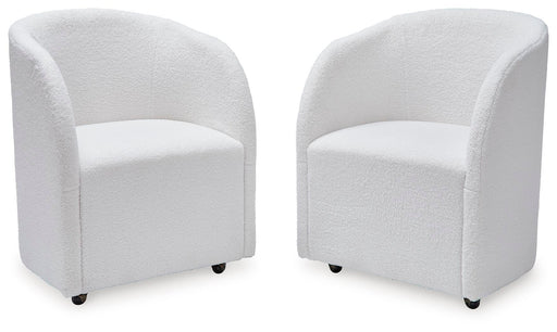 Rowanbeck - Dining Upholstered Arm Chair (Set of 2) - Ivory – Chair Sets by Signature Design by Ashley® at Furniture Wholesale Plus , Nashville furniture store